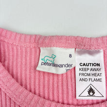 Load image into Gallery viewer, Girls Peter Alexander, ribbed stretchy long sleeve pyjama top, FUC, size 8,  