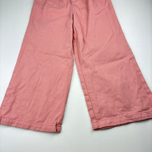 Load image into Gallery viewer, Girls Target, pink denim wide leg pants, elasticated, Inside leg: 44cm, EUC, size 7,  