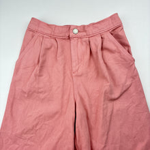 Load image into Gallery viewer, Girls Target, pink denim wide leg pants, elasticated, Inside leg: 44cm, EUC, size 7,  
