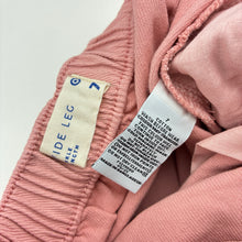 Load image into Gallery viewer, Girls Target, pink denim wide leg pants, elasticated, Inside leg: 44cm, EUC, size 7,  