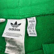 Load image into Gallery viewer, Unisex Adidas, green track pants, elasticated, Inside leg: 28cm, GUC, size 2,  