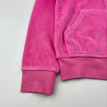 Load image into Gallery viewer, Girls KID, embroidered velour zip hoodie sweater, marks on cuffs, FUC, size 5,  