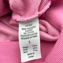 Load image into Gallery viewer, Girls KID, embroidered velour zip hoodie sweater, marks on cuffs, FUC, size 5,  