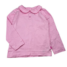 Load image into Gallery viewer, Girls JoJo Maman Bebe, pink cotton long sleeve top, marks back right elbow, FUC, size 4-5,  