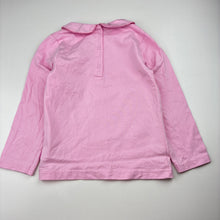 Load image into Gallery viewer, Girls JoJo Maman Bebe, pink cotton long sleeve top, marks back right elbow, FUC, size 4-5,  