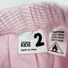 Load image into Gallery viewer, Girls Cotton On, pink waffle pyjama pants / bottoms, GUC, size 2,  