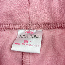 Load image into Gallery viewer, Girls Mango, pink fleece lined pants, elasticated, Inside leg: 29cm, FUC, size 2,  