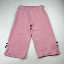 Load image into Gallery viewer, Girls Mango, pink fleece lined pants, elasticated, Inside leg: 29cm, FUC, size 2,  