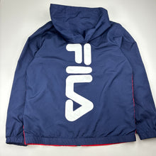 Load image into Gallery viewer, Unisex FILA, lightweight zip up hooded jacket, EUC, size 10,  
