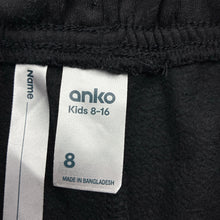 Load image into Gallery viewer, Unisex Anko, black fleece lined track pants, Inside leg: 51cm, FUC, size 8,  