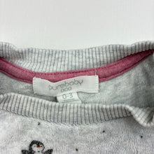 Load image into Gallery viewer, Girls purebaby, organic cotton velour sweater / jumper, GUC, size 000,  