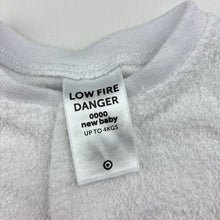 Load image into Gallery viewer, Unisex Target, white terry coverall / romper, EUC, size 0000,  