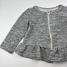 Load image into Gallery viewer, Girls Target, black, white &amp; silver zip up lightweight jacket, GUC, size 6,  