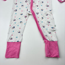 Load image into Gallery viewer, Girls Simply Lite, stretchy bamboo blend zip coverall / romper, GUC, size 0,  