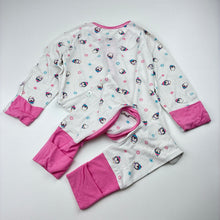 Load image into Gallery viewer, Girls Simply Lite, stretchy bamboo blend zip coverall / romper, GUC, size 0,  