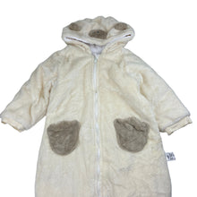 Load image into Gallery viewer, Unisex Kub, cotton lined wadded fleece hooded romper, light mark back left sleeve, FUC, size 2,  