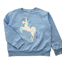 Load image into Gallery viewer, Girls Anko, fleece lined sweater / jumper, unicorn, FUC, size 6,  