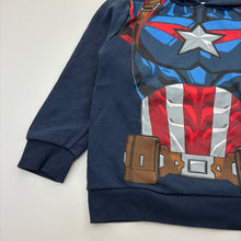 Load image into Gallery viewer, Boys Marvel, Captain America fleece lined hoodie sweater, FUC, size 5,  