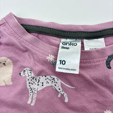Load image into Gallery viewer, Girls Anko, long sleeve pyjama top, dogs, FUC, size 10,  
