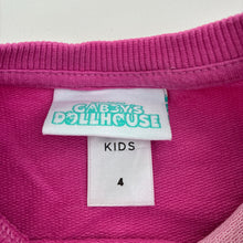 Load image into Gallery viewer, Girls DREAMWORKS, GABBY'S DOLLHOUSE cotton long sleeve dress, FUC, size 4, L: 52cm