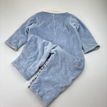 Load image into Gallery viewer, Boys Pumpkin Patch, vintage cotton lined wadded velour romper, discolouration on collar, FUC, size 0,  