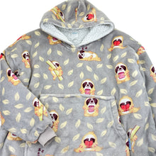 Load image into Gallery viewer, Unisex Oodie, fleece oversize hoodie sweater, sloths, GUC, size 5-10,  