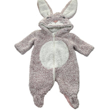 Load image into Gallery viewer, Girls Baby Berry, fleece zip coverall / romper, rabbit, FUC, size 0000,  