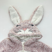 Load image into Gallery viewer, Girls Baby Berry, fleece zip coverall / romper, rabbit, FUC, size 0000,  