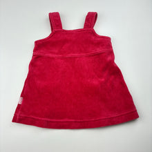 Load image into Gallery viewer, Girls Pumpkin Patch, vintage embroidered velour dress, GUC, size 00, L: 36cm