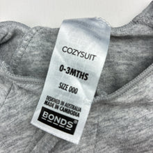 Load image into Gallery viewer, Unisex Bonds, stretchy cozysuit coverall / romper, GUC, size 000,  