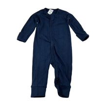 Load image into Gallery viewer, Unisex Target, pointelle organic cotton blend zip romper, EUC, size 00,  