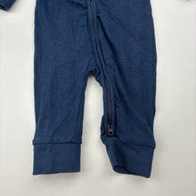 Load image into Gallery viewer, Unisex Target, pointelle organic cotton blend zip romper, EUC, size 00,  