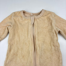 Load image into Gallery viewer, Unisex Wilson + Frenchy, organic cotton terry zip coverall / romper, EUC, size 000,  