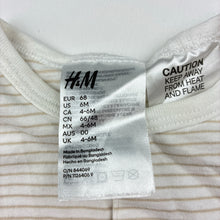 Load image into Gallery viewer, Unisex H&amp;M, striped cotton romper, GUC, size 00,  
