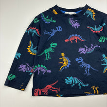 Load image into Gallery viewer, Boys Milkshake, navy cotton long sleeve top, dinosaurs, GUC, size 3,  