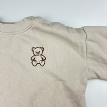 Load image into Gallery viewer, Unisex Baby Berry, fleece lined sweater romper, teddy bear, EUC, size 0,  