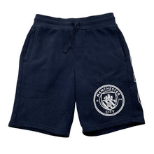 Load image into Gallery viewer, Boys Machester City, navy fleece lined shorts, elasticated, GUC, size 12,  