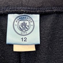 Load image into Gallery viewer, Boys Machester City, navy fleece lined shorts, elasticated, GUC, size 12,  