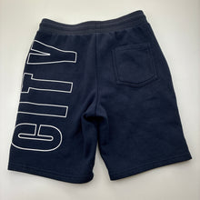 Load image into Gallery viewer, Boys Machester City, navy fleece lined shorts, elasticated, GUC, size 12,  