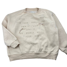 Load image into Gallery viewer, Girls Zara, embellished fleece lined sweater / jumper, GUC, size 8-9,  