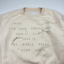 Load image into Gallery viewer, Girls Zara, embellished fleece lined sweater / jumper, GUC, size 8-9,  