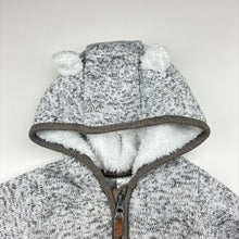 Load image into Gallery viewer, Unisex H&amp;M, fleece lined knit zip hoodie sweater, FUC, size 000,  