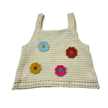 Load image into Gallery viewer, Girls Zara, knitted tank top, flowers, GUC, size 2,  