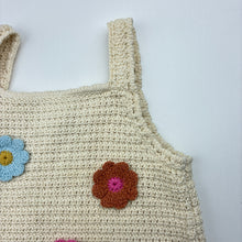 Load image into Gallery viewer, Girls Zara, knitted tank top, flowers, GUC, size 2,  