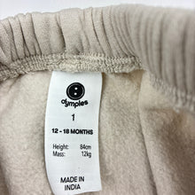 Load image into Gallery viewer, Unisex Dymples, fleece lined casual pants, elasticated, GUC, size 1,  
