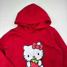 Load image into Gallery viewer, Girls Hello Kitty, red fleece lined hooded sweater, FUC, size 6,  