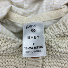 Load image into Gallery viewer, Unisex Target, lined knitted cotton hooded cardigan, GUC, size 2,  