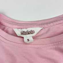 Load image into Gallery viewer, Girls Milkshake, pink cotton long sleeve t-shirt floral bunnies, GUC, size 5,  