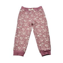 Load image into Gallery viewer, Girls floral, fleece lined floral track pants, GUC, size 1,  