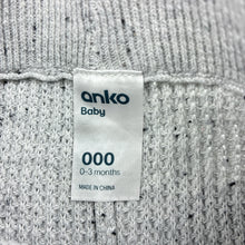 Load image into Gallery viewer, Unisex Anko, grey cotton knit pants, elasticated, GUC, size 000,  